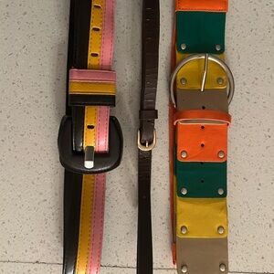 Set of 3 Colorful Belts new